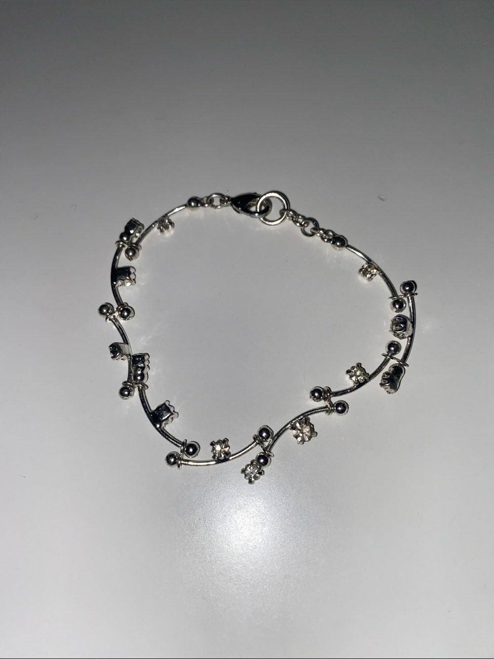 Silver and Crystal Delicate Bracelet